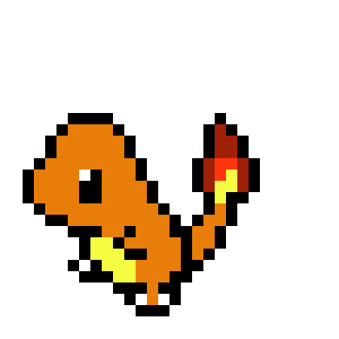 Como Desenhar O Charmander Em Pixel Art - Parte 2