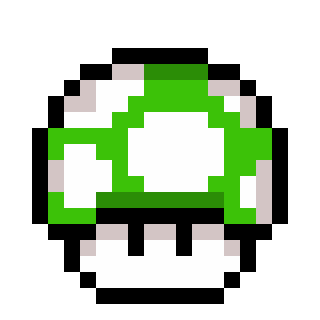 Como Desenhar O Cogumelo Verde Do Super Mario Em Pixel Art