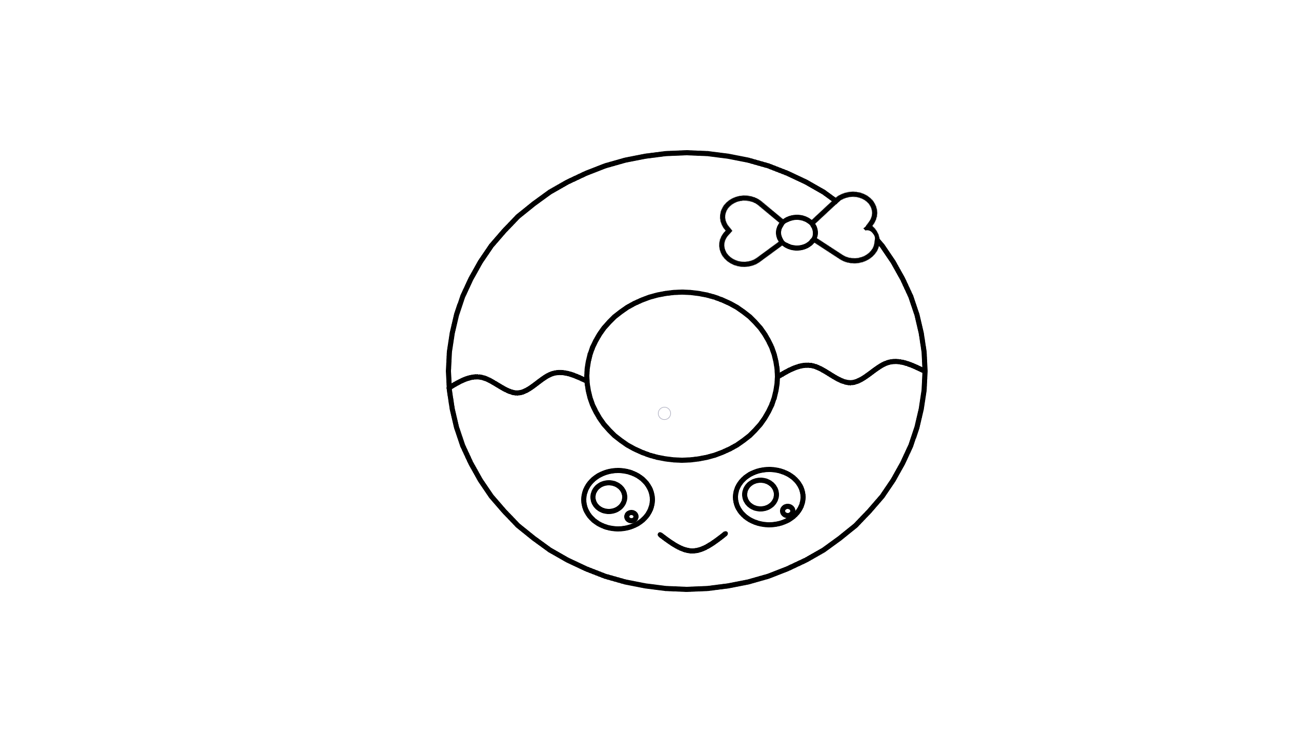 Como Desenhar Uma Rosquinha Kawaii – Parte 1